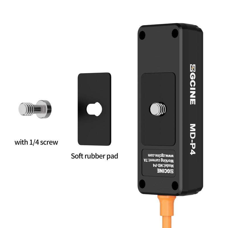 MD-P4 D-Tap to 4 D-Tap Splitter Cable, 180° Rotatable Male with LED Anti-Reve... gallery