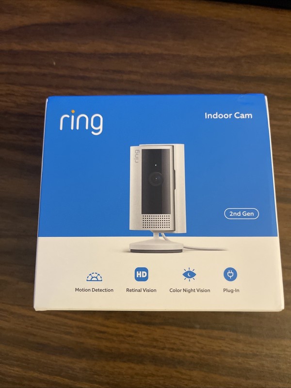 Ring Indoor Cam 2nd Gen Plug-In 1080p HD WiFi Security Camera White Ships Free