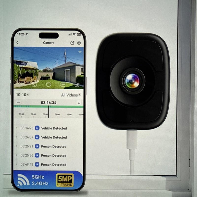 5MP 3K Window Security Camera – AI Motion Detection & Full-Color Night Vision