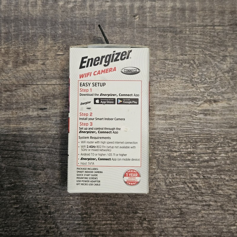 Energizer WIFI Smart Camera 1080p/Motion Alerts...NEW gallery