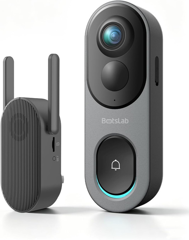 5MP Wireless Video Doorbell Camera,180° Head-To-Toe View, AI Motion Detection, V