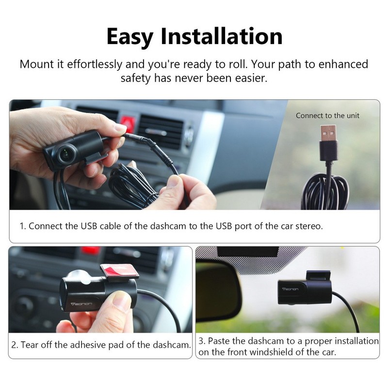 A100 Dashcam USB Type Front Camera For Eonon Android Car Stereo w/ DVR Function gallery