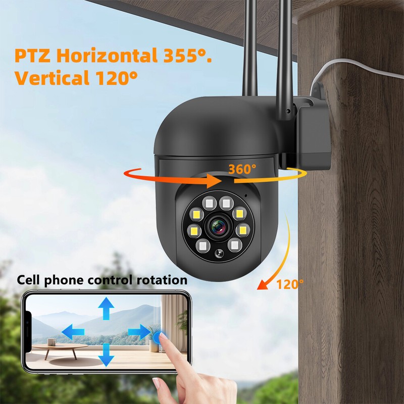 5G 1080P 360° Camara De Seguridad WIFI Inalambrica Para Casa Exterior Con Audio gallery