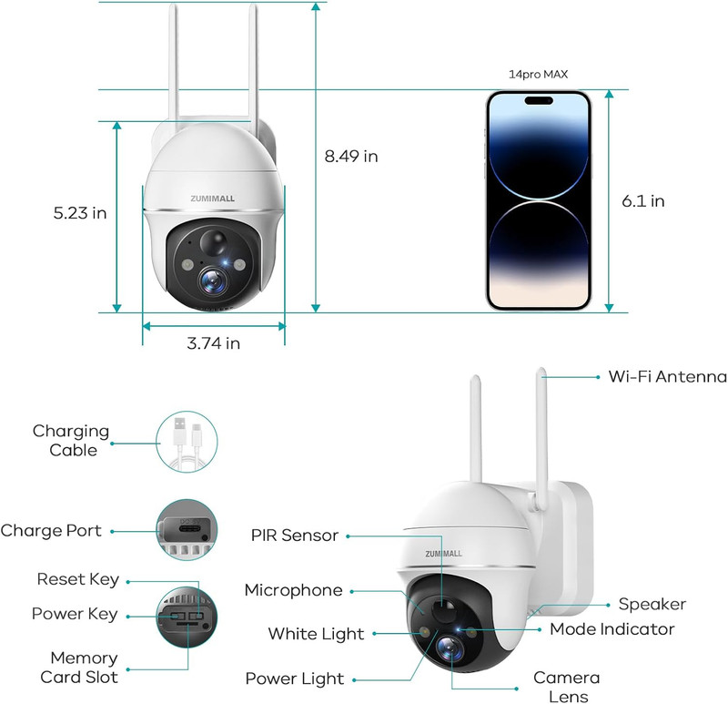 2K Security Cameras Wireless Outdoor, Battery Powered Cameras for Home Security gallery