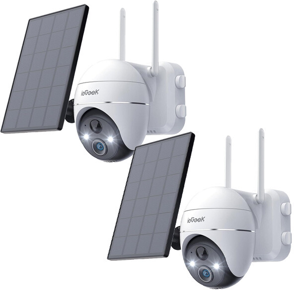 ieGeek Security Cameras Wireless Outdoor 2K WiFi 360° PTZ Solar/Battery Powered gallery