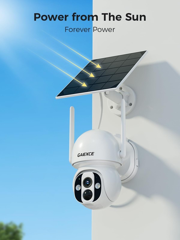 3K Solar Security Camera Wireless Outdoor, 4MP HD Resolution gallery