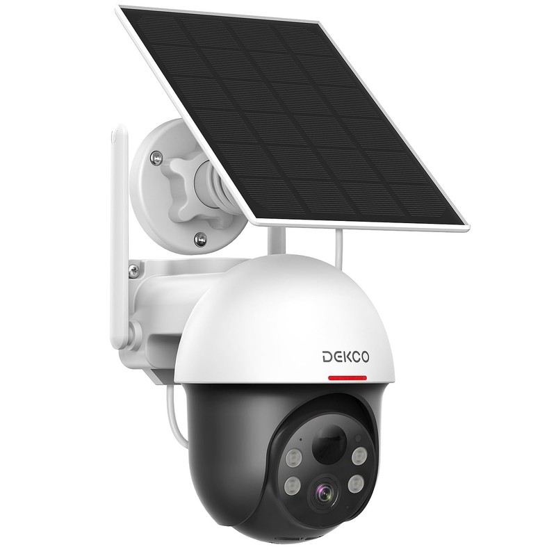 Solar Security Camera Outdoor Wireless 2K PTZ 360 Coverage Motion Auto Tracking