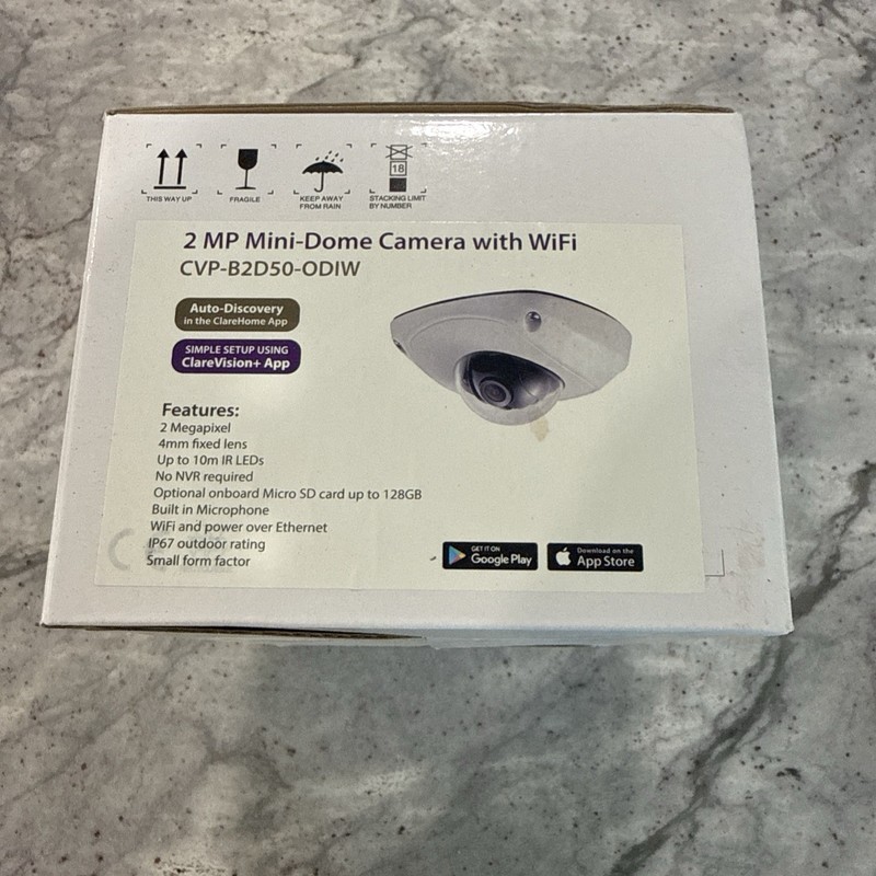 Clare Controls CVP-B2D50-ODIW 2MP Mini-Dome Camera New