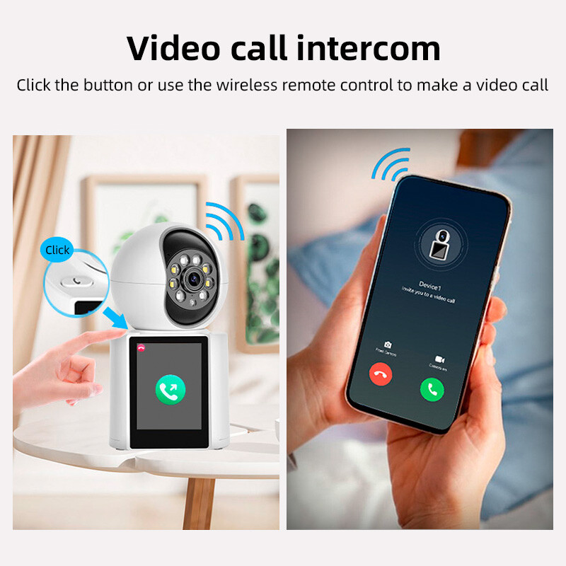 KERUI 1080P 2MP HD PTZ WIFI IP Camera Video Calls With 2.8" Inch IPS Screen gallery