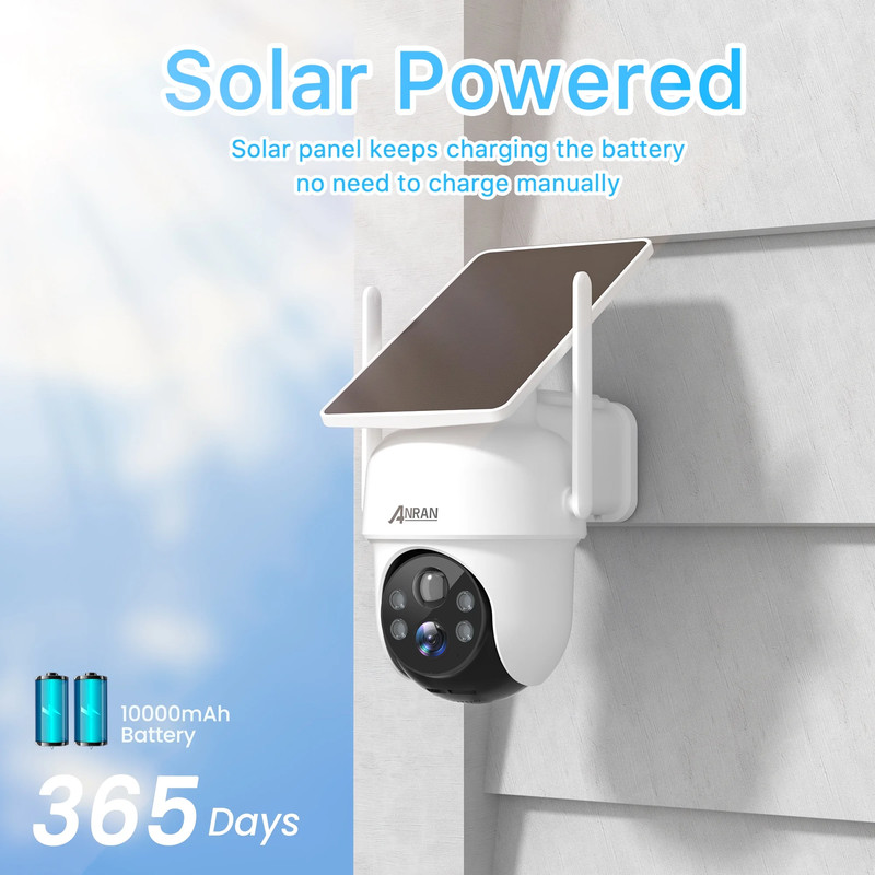 2K/4MP Solar Security Camera with Base Station, Spotlight, Expandable Local Stor gallery