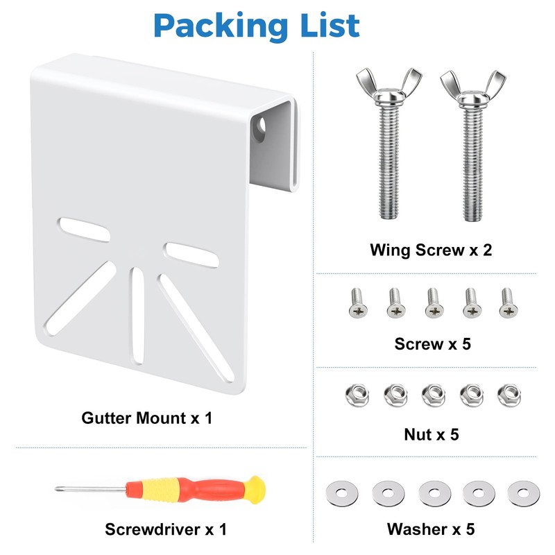 Gutter Mount Bracket Compatible with eufy Security SoloCam S340/E30/E42, eufy... gallery