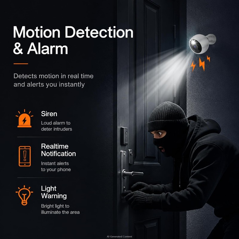 White 2 Pack Wireless Security Cameras 2K Outdoor IP66 Waterproof Battery gallery
