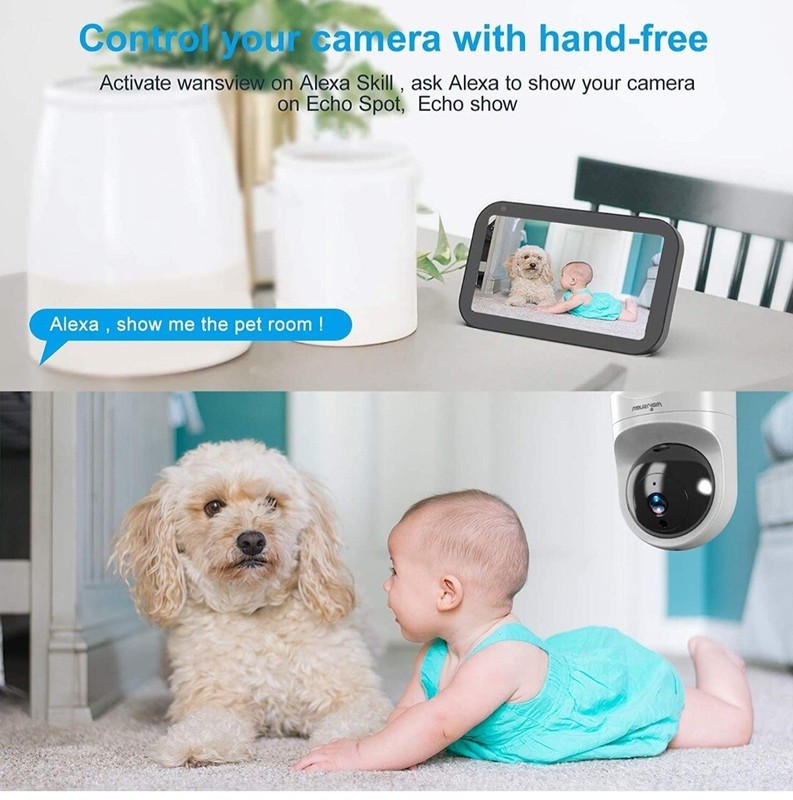 Wansview Q5 IP Camera Wireless Home Security Camera 1080P HD Pet Baby - White gallery