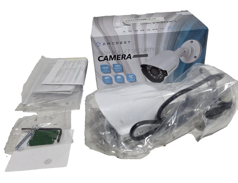 LOT OF 2 Amcrest AMC960HBC 960H 800+TVL 960H Bullet Security Camera Night Vision gallery