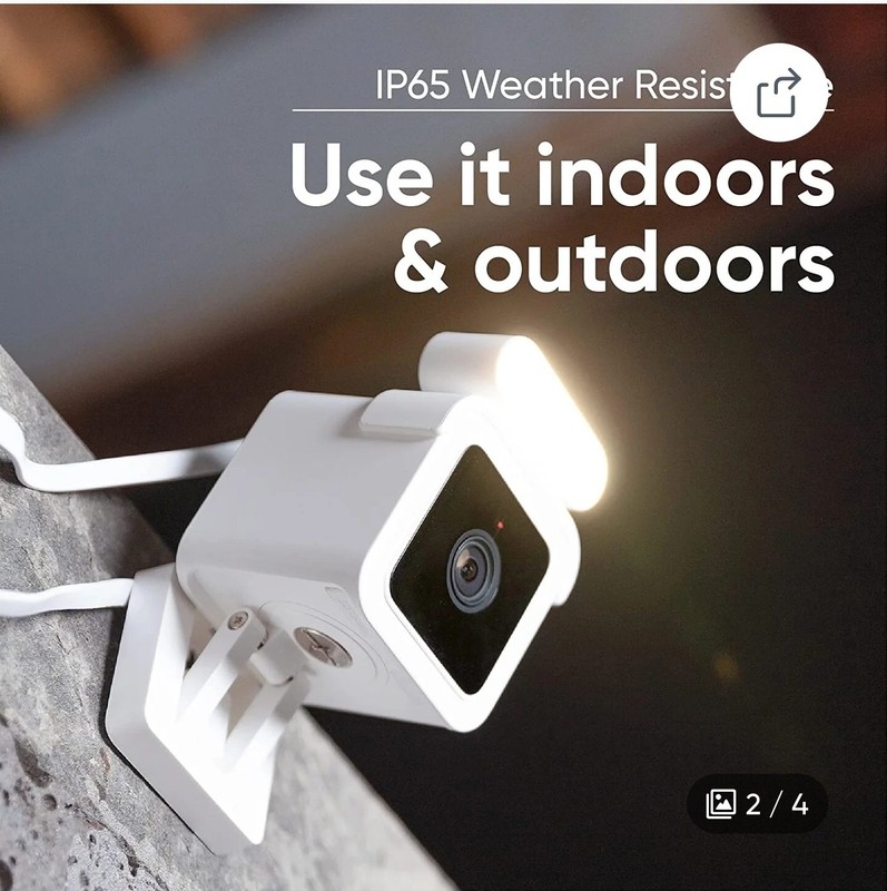 Wyze V3 Camera Spotlight Kit Indoor/Outdoor Color N.O.S. gallery
