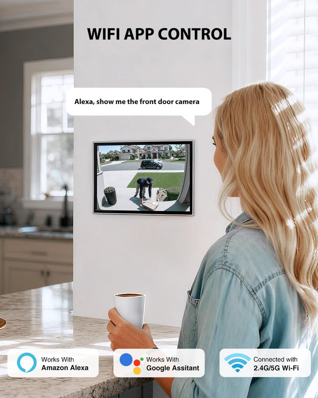 Floodlight Security Camera 6500LM 2K HD Outdoor WiFi Color Night 2Way gallery