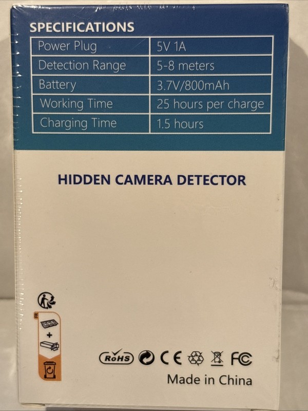Hidden Camera Detector, Camera Detector Anti Spy Detects GPS Tracker NEW SEALED gallery