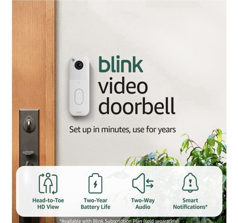 Blink Video Doorbell (newest model) -Head-to-toe HD view, two-year battery life gallery