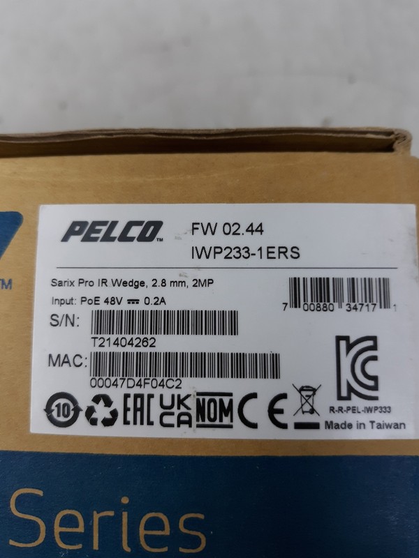 Pelco IWP233-1ERS Sarix Pro IR Wedge IP Camera 5MP 30FPS Vandal IK10 IP67 gallery