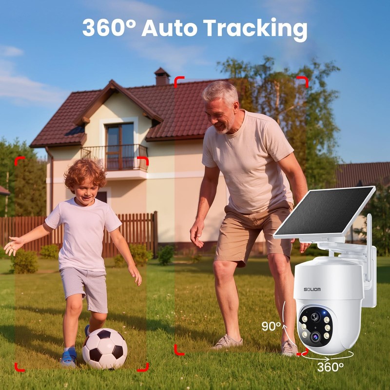 - 5MP Security Cameras Wireless Outdoor, No Subscription & Solar Powered,4-Ca... gallery
