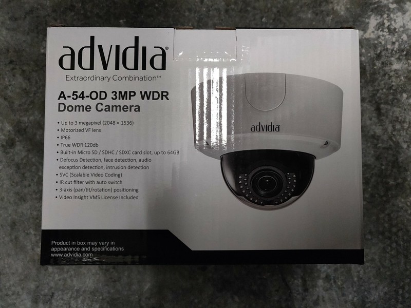 BRAND NEW Advidia A-54-OD Panasonic 3MP D/N IP IR Network H.264 PoE Dome Camera