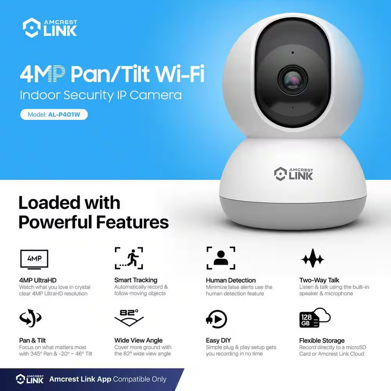 4MP Indoor Plug-In Wifi Camera with 2-Way Audio Wireless IP Security Camera 30 F gallery