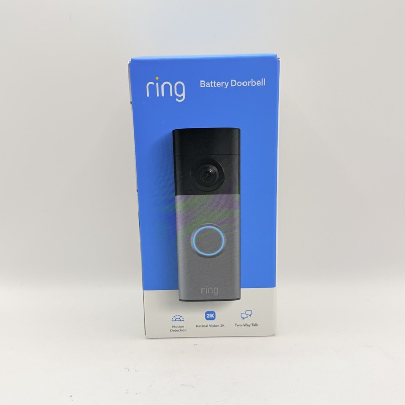 Ring Battery Doorbell (newest model), Retinal 2K with wide-angle video, up to 6x