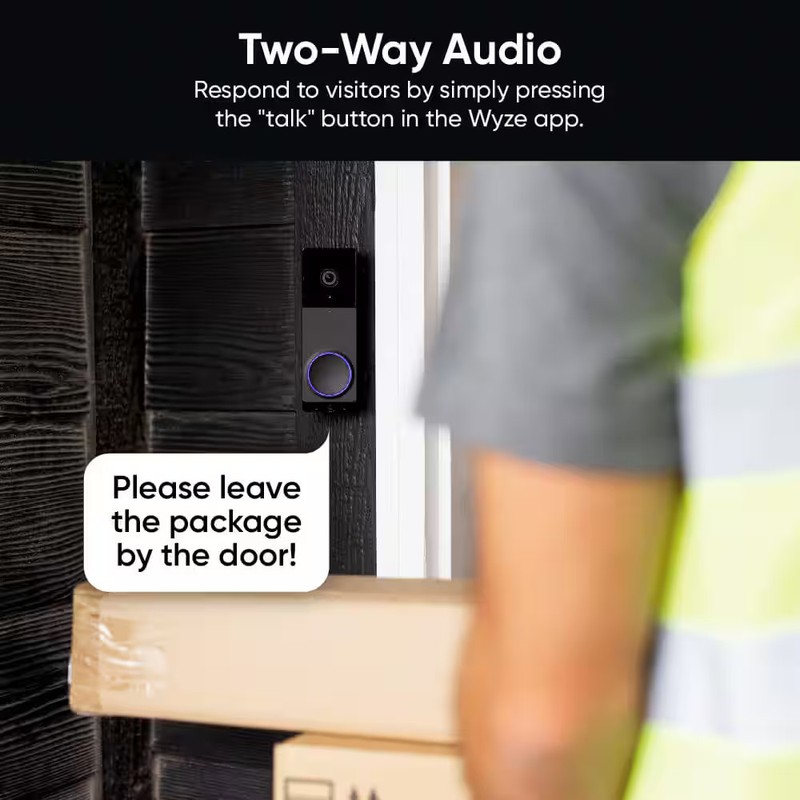 Video Doorbell Camera Wyze Duo Cam Doorbell - Dual 2K Camera, Battery or Wire... gallery