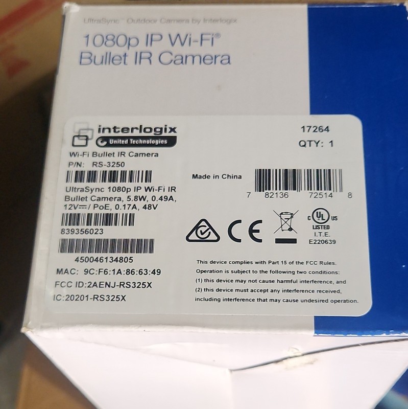 UltraSync RS-3250 1080p IP Wi-Fi Bullet Outdoor IR Night Vision Camera gallery