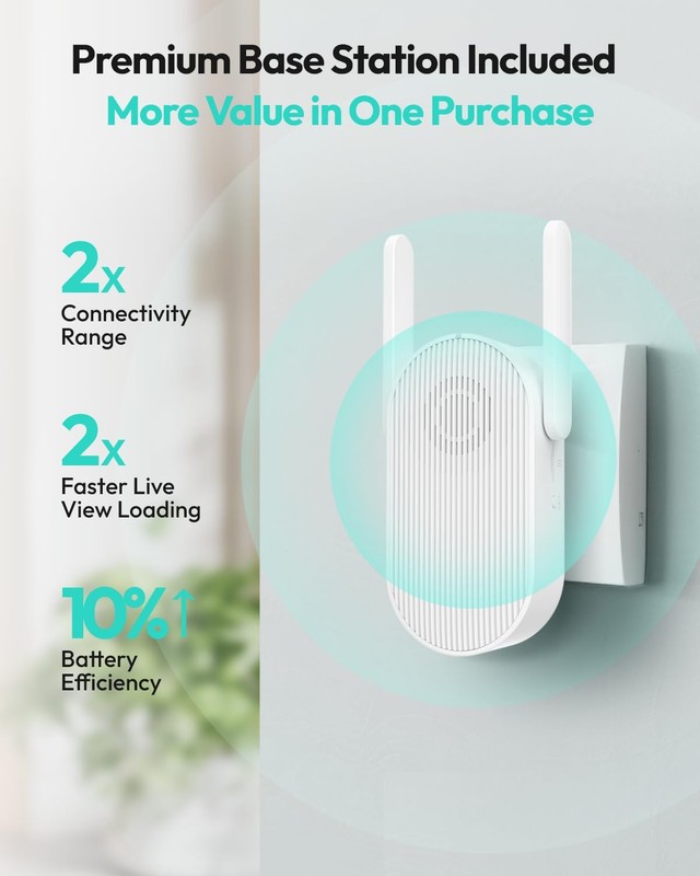 BOTSLAB 2K Doorbell Camera Wireless with HeadtoToe View, No Monthly Fee, Vide... gallery