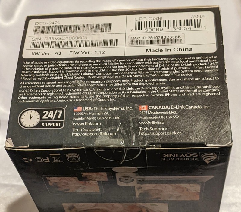 D-Link DCS-942L Enhanced Wireless Day/Night Home Network Camera Remote View IOB gallery