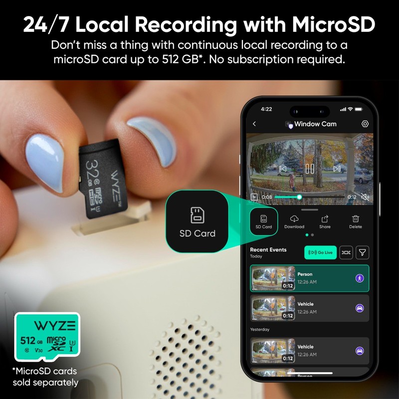 Indoor HD WiFi Security Camera - Color Night Vision, Motion Detection, 24/7 Reco gallery