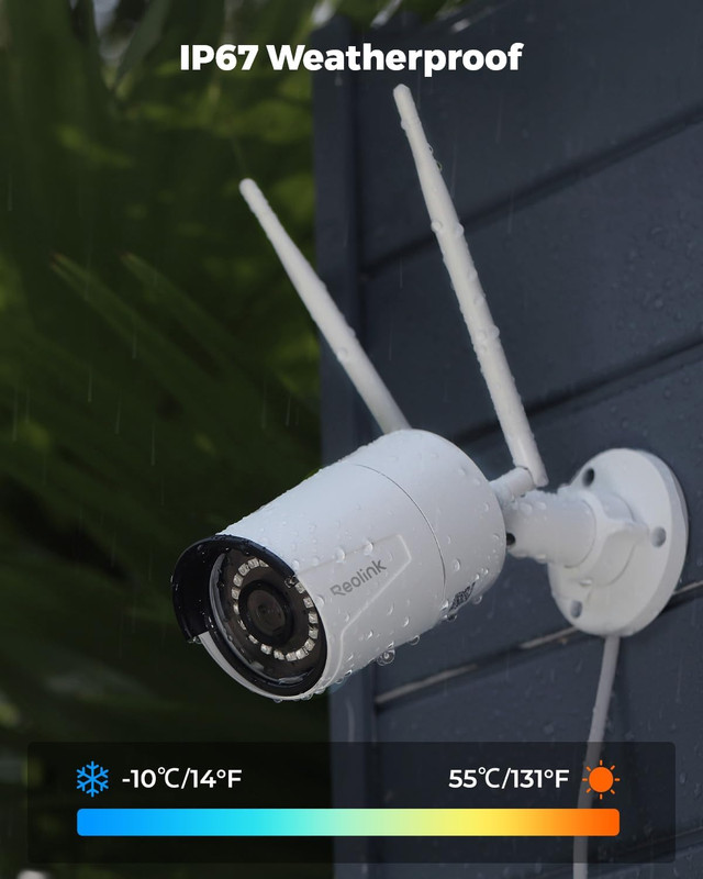 REOLINK Plug-In Outdoor Wifi Security Camera, 5MP HD Dual Band Wired Wi-Fi Camer gallery