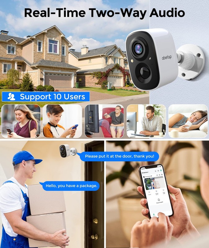 2K Wireless Security Cameras - Outdoor WiFi Security Cameras Color Night Visi... gallery