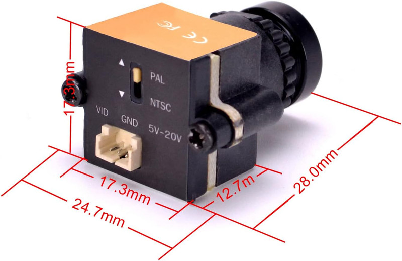 Mini 1000TVL FPV Camera 1/3 CCD 110 Degree 2.8Mm Lens NTSC PAL Switchable Camera gallery
