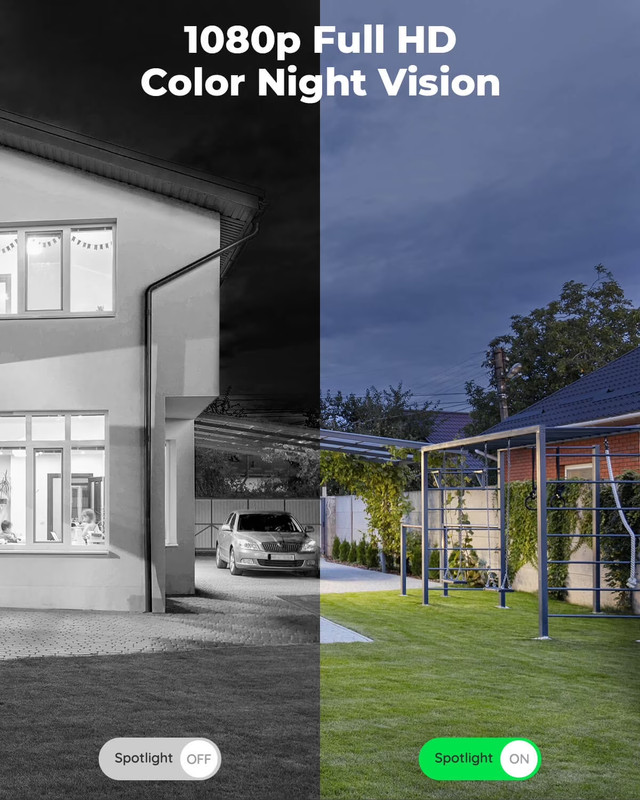 4MP Outdoor/Indoor Wifi Security Camera with Spotlight, Color Night Vision, 2-Wa gallery