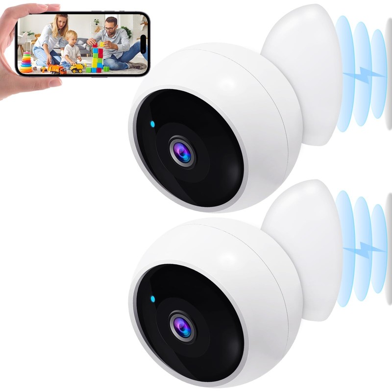 Security Cameras Wireless Outdoor: Magnetic 2-Pack Install-Free Indoor Smart …