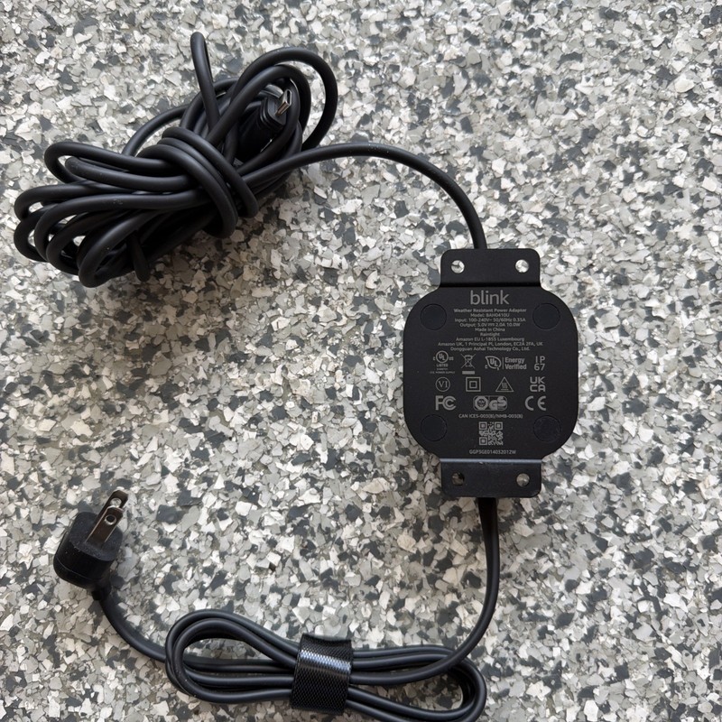 Blink Black Weather Resistant 13 Ft Power Adapter Pack for Security Camera gallery