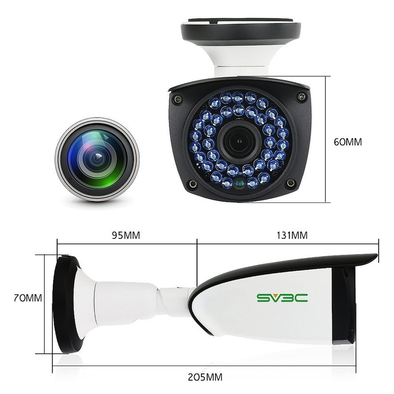 4MP POE IP , Outdoor POE , Way Audio, 36pcs Lights HD 65-100FT Night Vision H... gallery