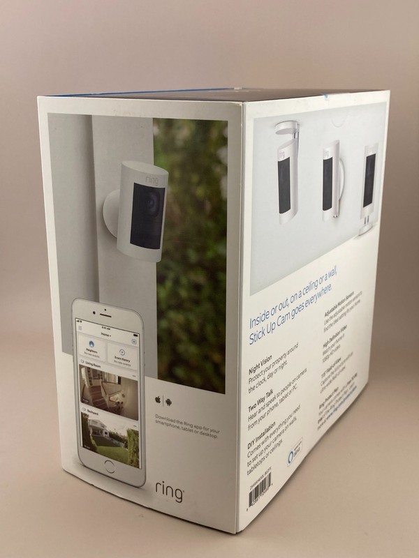 Ring Stick Up Indoor/Outdoor Wire Free Security Camera (8SS1S8-WEN0) Sealed Box gallery