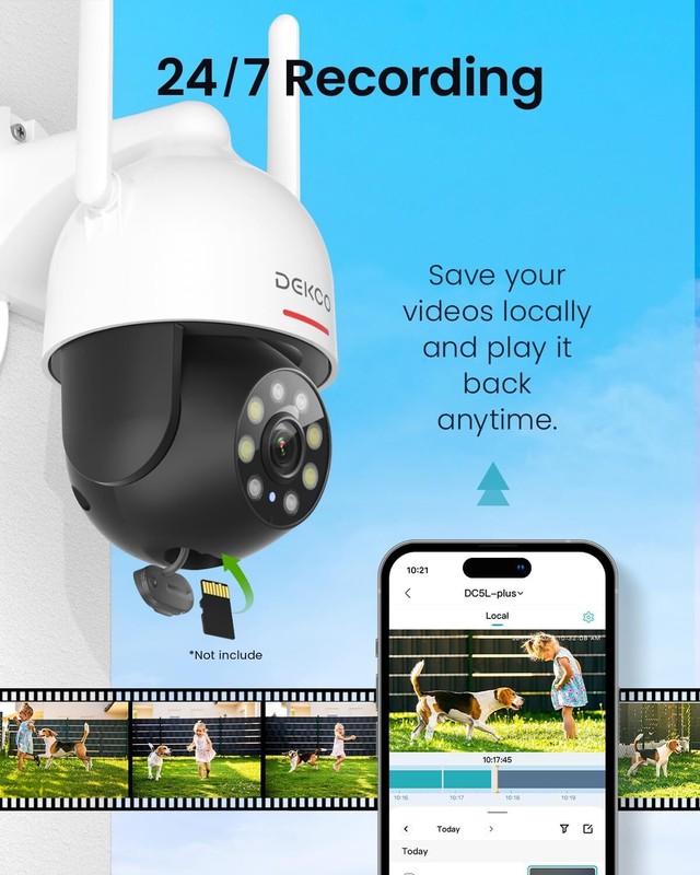 2K Camara De Seguridad 360 Wifi HD Para Exterior Casa Con Vision Nocturna Audio gallery