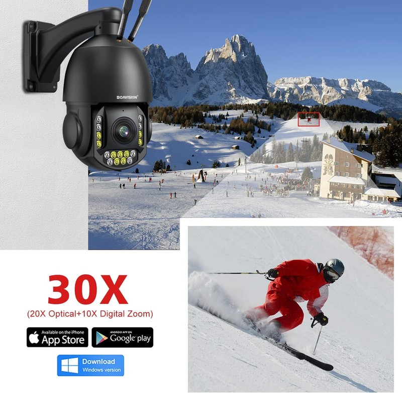4G Security Camera ULTRA HD 4K 30X Zoom LIVE VIEW 24/7 ALARM PTZ Camhipro App gallery