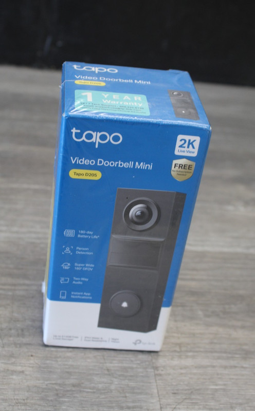 TP-LINK TAPO D205 VIDEO DOORBELL MINI WIRELESS SMART WIFI CAMERA – NEW – SEALED