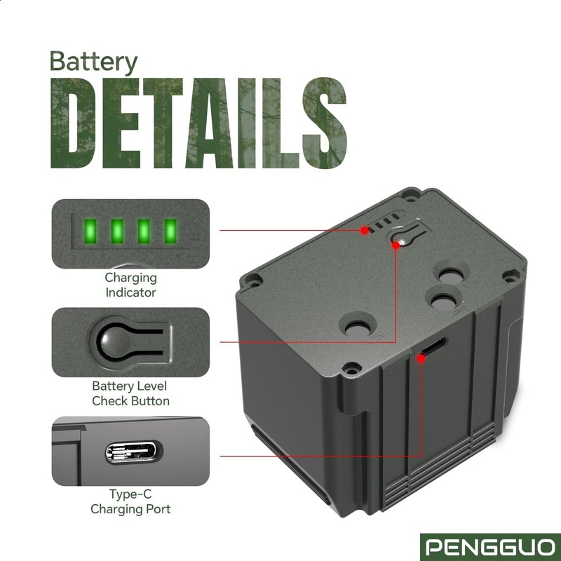 2 Pack Replacement Battery for Cellular Security Camera Rechargeable Lithium-Ion gallery