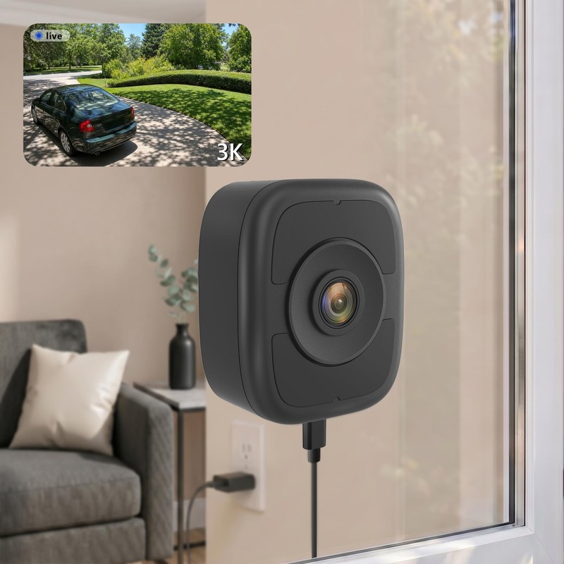 5MP 3K Magnetic Window Camera, Indoor Window Security Camera for Home with Fu…
