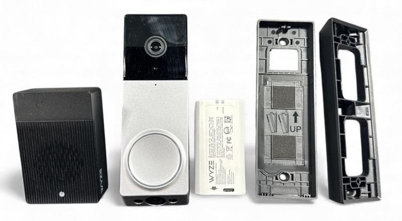 ✅ WYZE Wireless Duo Cam Video Doorbell Chime Included Battery Powered 2K Silver✅ gallery