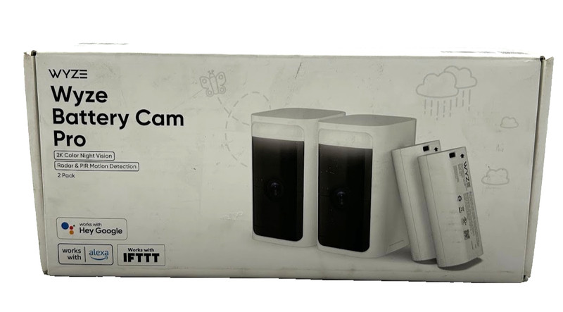 Wyze Battery Cam Pro 2-Pack Wireless Indoor/Outdoor Home Security Camera