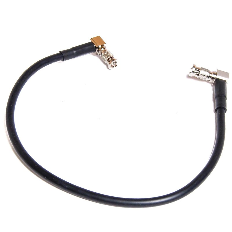 12G Micro SDI 75 Ohm 90 Degree HDBNC Male To Right Angle Cable 12 Inch 30cm