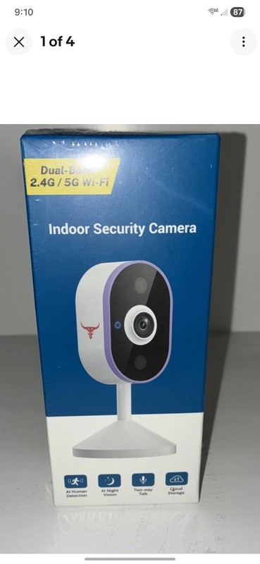 Indoor Security Camera Dual-Band Wi-Fi AI Detection Night Vision Two-Way Talk