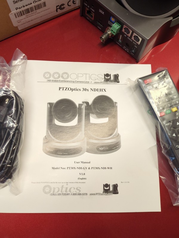 PTZOptics 30X-NDI Live Stream PTZ Camera Gray Open Box Complete Works gallery
